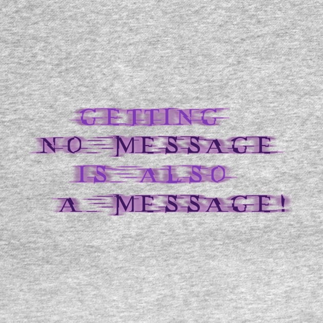 NO MESSAGE is a message (Purple text) | Black Hoodies Motiv by Base Complexiti